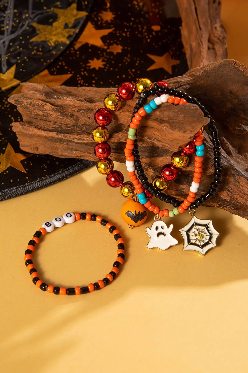 Halloween Beaded Bracelet Threaded Pear