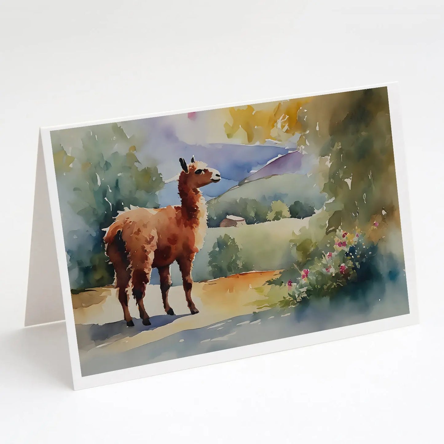 Llama Greeting Cards Pack of 8 Caroline's Treasures