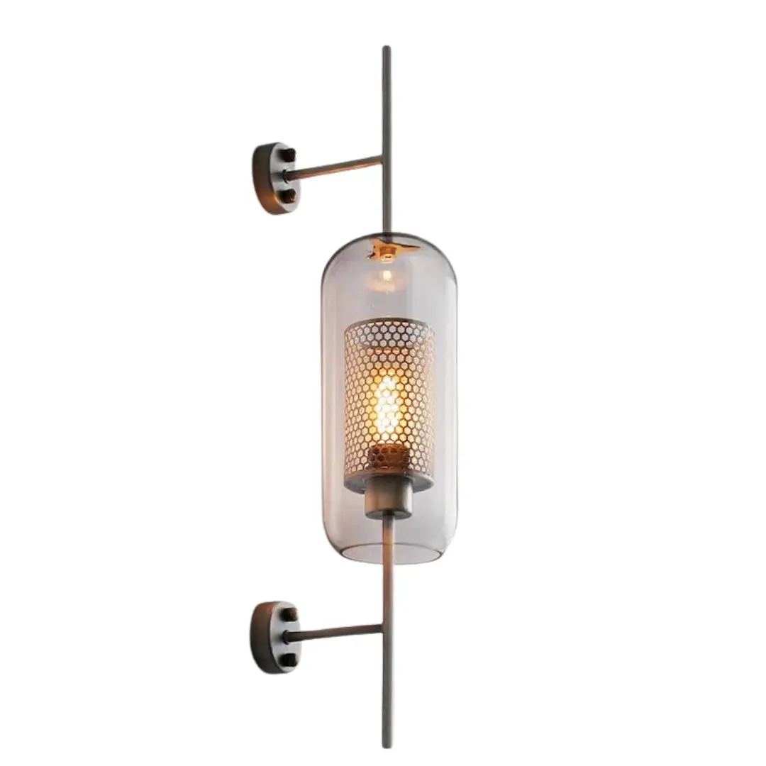 Retro Industrial Luxuries Glass Ball Wall Lamp Sconce with Bronze Ai BlakHom