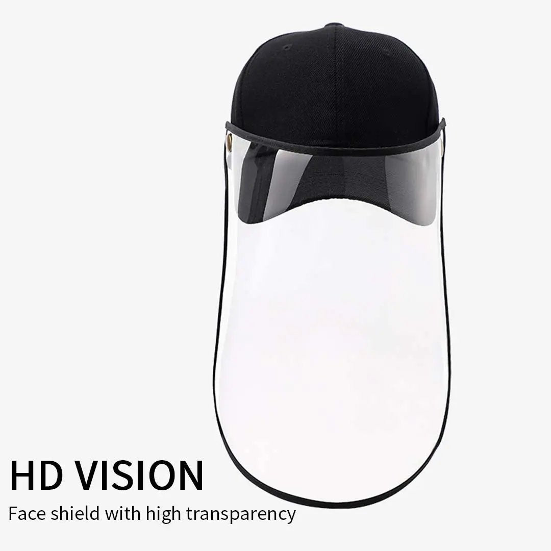 NNEAGS 10X Outdoor Protection Hat Anti-Fog Pollution Dust Protective Cap Full Face HD Shield Cover Adult Black/White-2