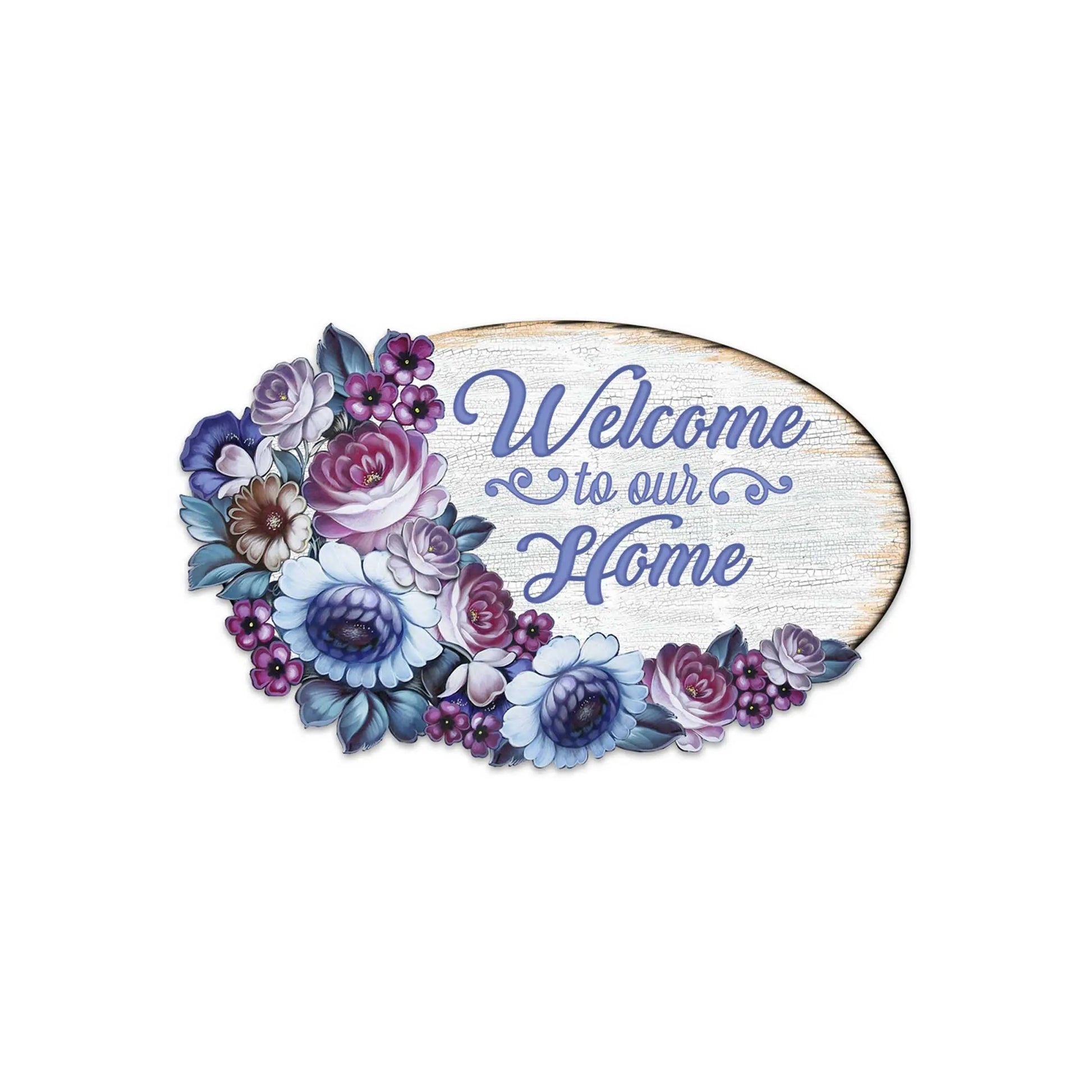 Welcome to Our Home Wreath Easter Door Decor by G. DeBrekht - Easter Spring Decor - 8185311H-4