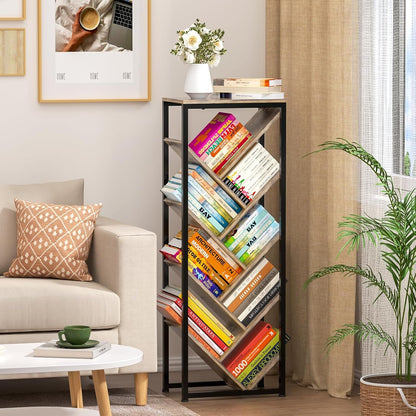 Tree Bookshelf - 9 Tier Floor Standing Tree Bookshelf for Hardcover Books, Small Bookshelf for Small Spaces Bookshelves Wooden Book Storage Organizer Shelves for Bedroom Living Room-3