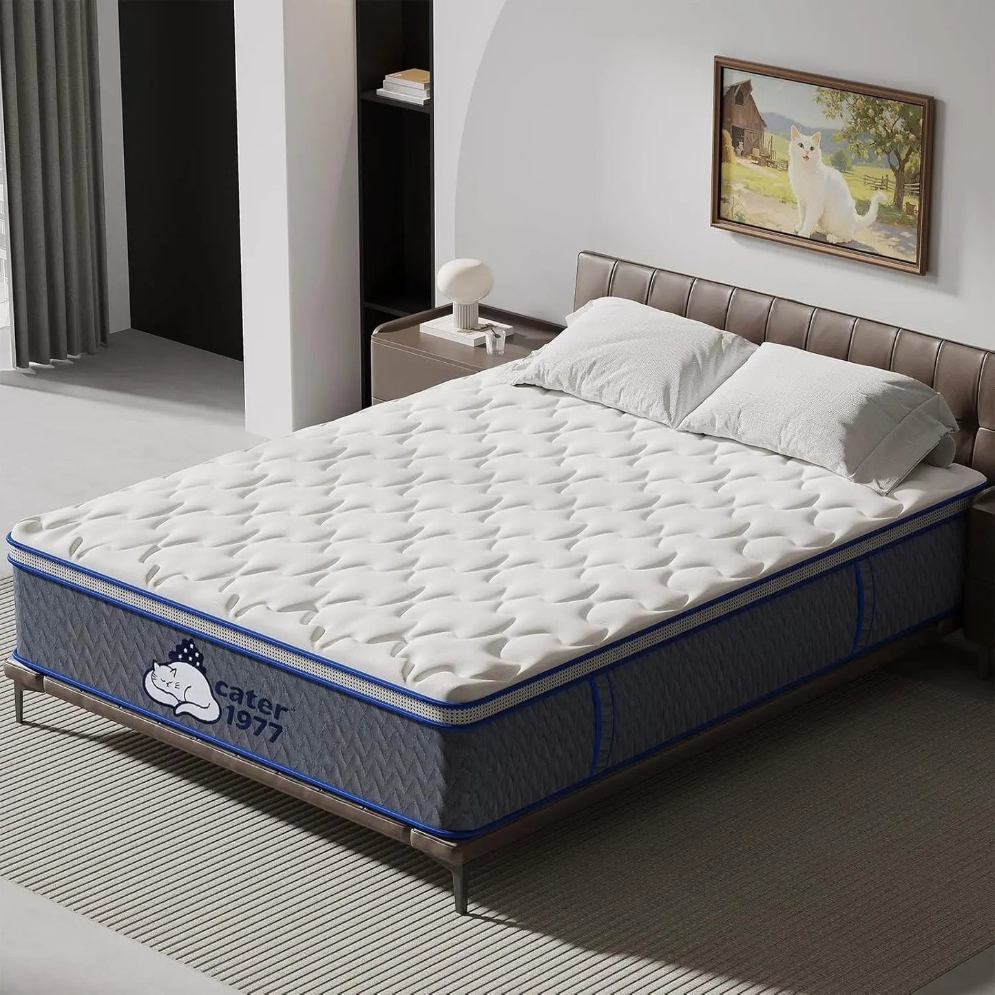 Queen Memory Foam Mattress Inch 12.9 Thick Hyper Support Breathable Edge Reinforcement Ergonomic Cooling ShipItFurniture