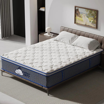 Queen Memory Foam Mattress Inch 12.9 Thick Hyper Support Breathable Edge Reinforcement Ergonomic Cooling ShipItFurniture