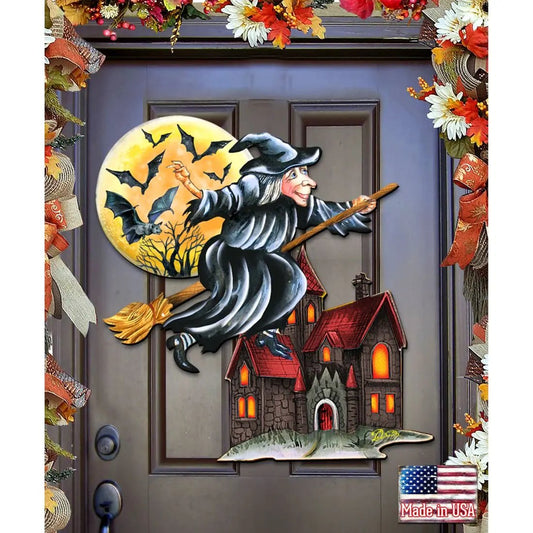 Witch Halloween Door Decor by G. DeBrekht - Thanksgiving Halloween Decor - 8114010H-0