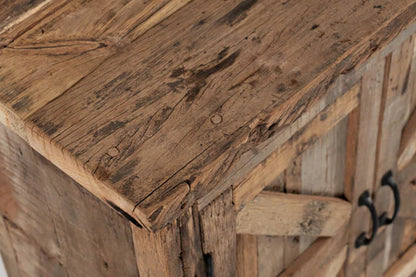 Solid Wood Rustic Industrial Accent Cabinet Dining Storage ShipItFurniture