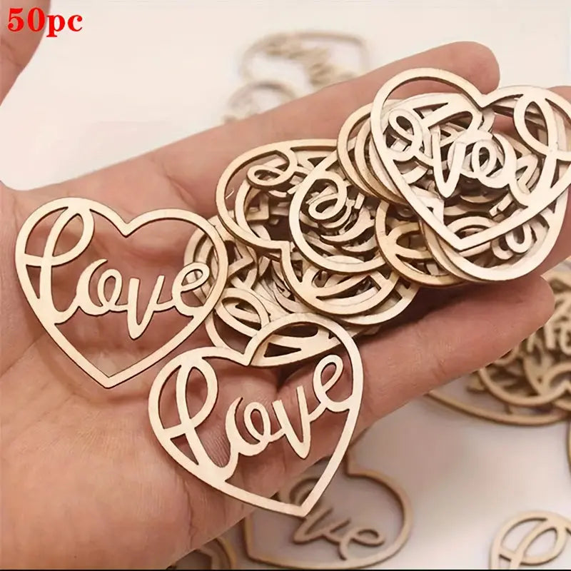Love Heart Wood Crafts for DIY Home Decor TM