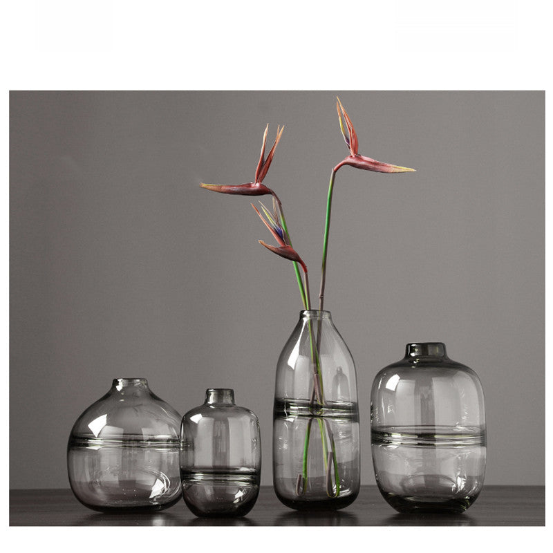 Thick Shadowy Unique Glass Vase C BlakHom