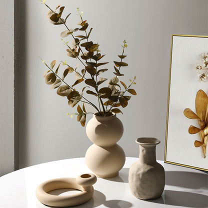 Modern Minimalist Ceramic Vase Flower Ornaments Ze BlakHom