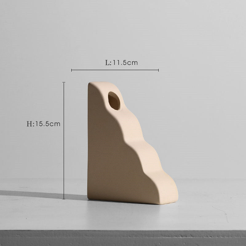 Modern Minimalist Ceramic Vase Flower Ornaments Ze BlakHom