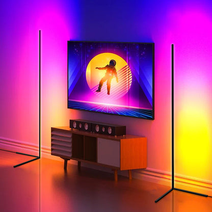 2 PACKS - RGB Corner Floor Lamp, Minimalist LED Lamp Lampdepot