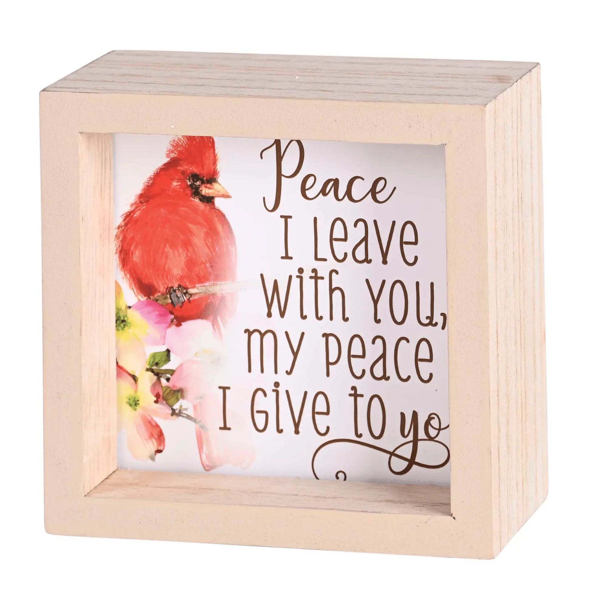 Dual-Sided Cardinal Art: Peaceful Home Decor-2