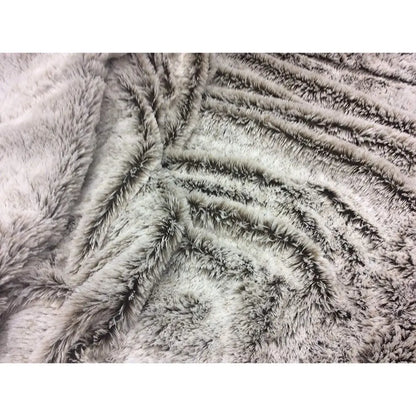 Gray Faux Fur Ombre Plush Throw Homeroots