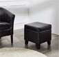 Small Black Ottoman with Hidden Storage-0