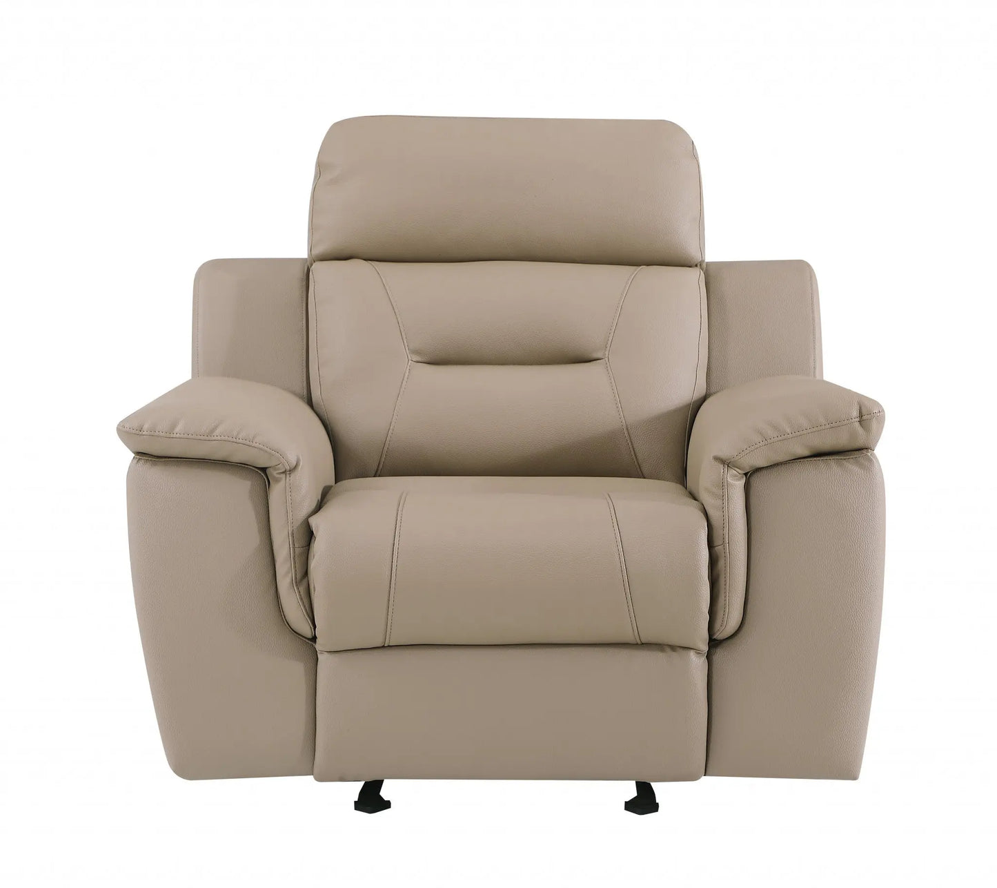 41" Beige Fascinating Leather Reclining Chair Homeroots