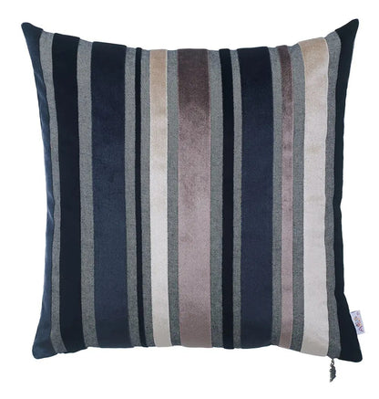 Set Of 2 Midnight Variegated Stripe Decorative Pillow Covers Homeroots