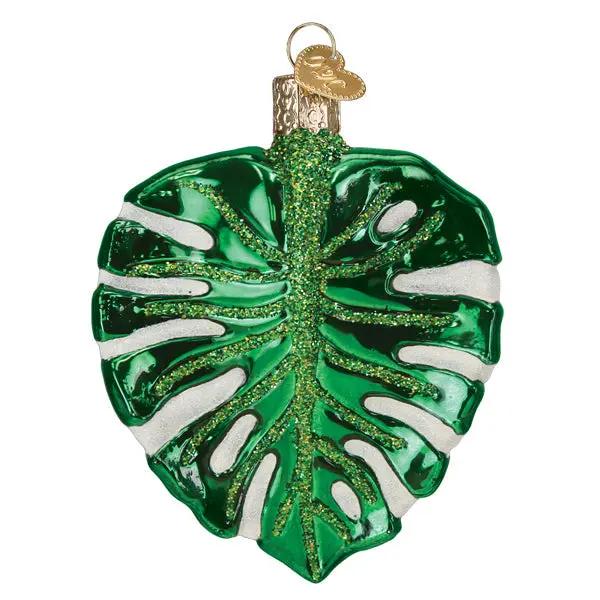Monstera Leaf Ornament Old World Christmas