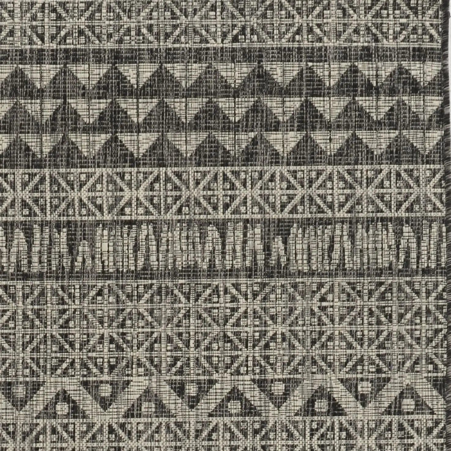 3' X 4' Charcoal Southwestern Indoor Outdoor Area Rug Homeroots