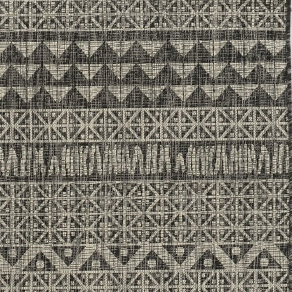3' X 4' Charcoal Southwestern Indoor Outdoor Area Rug Homeroots