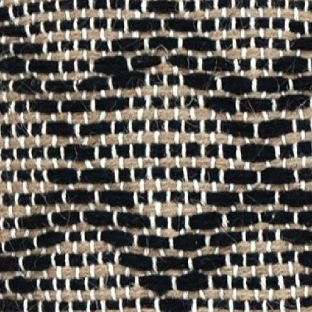 Black And Sand Woven Decorative Pillow Homeroots