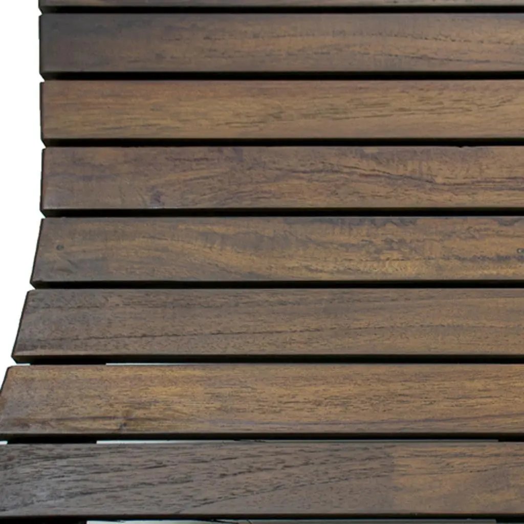 23" Dark Brown Teak Slat Non Slip Bath Mat-4