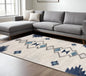 8' X 10' Blue and Ivory Southwestern Area Rug Homeroots