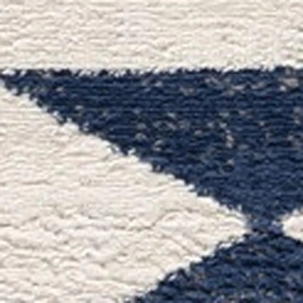 8' X 10' Blue and Ivory Southwestern Area Rug Homeroots