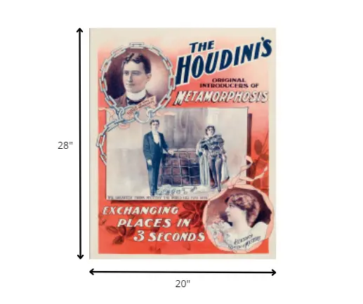 The Houdini's Metamorphosis Vintage Magic Unframed Print Wall Art Homeroots
