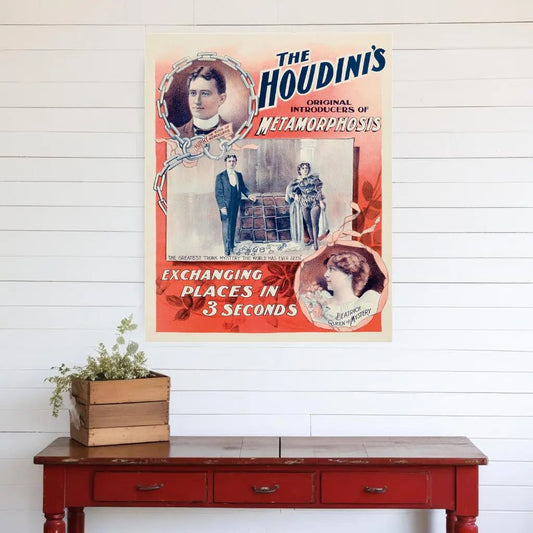 The Houdini's Metamorphosis Vintage Magic Unframed Print Wall Art Homeroots