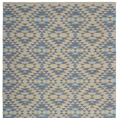 3' x 5' Blue Decorative Lattice Area Rug Homeroots