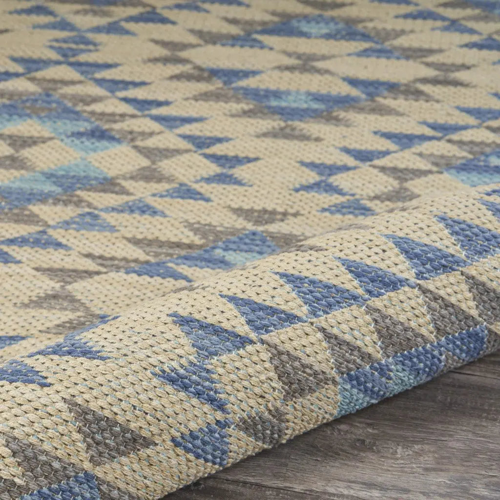3' x 5' Blue Decorative Lattice Area Rug Homeroots
