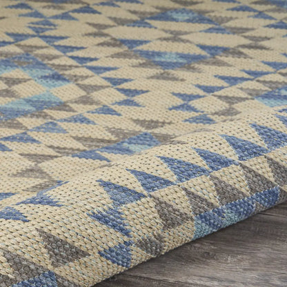 3' x 5' Blue Decorative Lattice Area Rug Homeroots