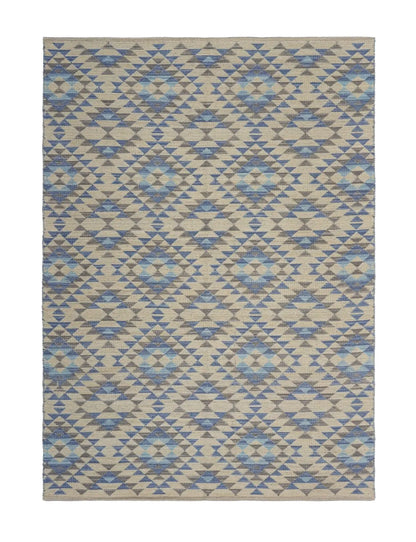 3' x 5' Blue Decorative Lattice Area Rug Homeroots