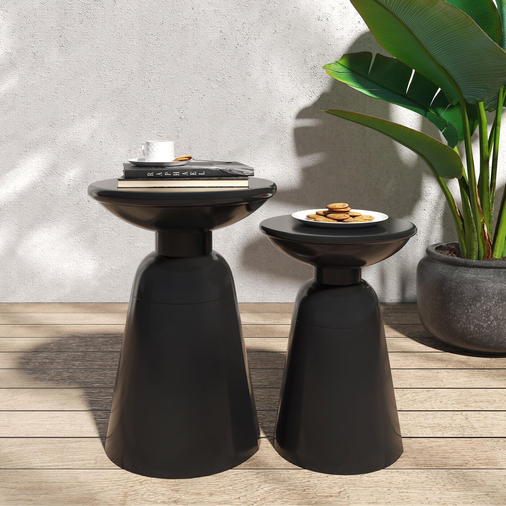 2 Metal Side Tables G-BlakHom