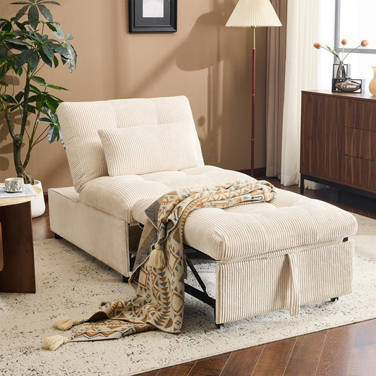 4 In 1 Convertible Sleeper Chair Bed With Pocket-0