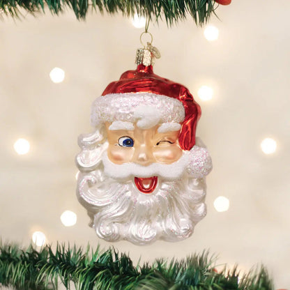 Winking Santa Ornament Old World Christmas