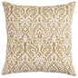 22" Gold And White Cotton Throw Pillow Homeroots
