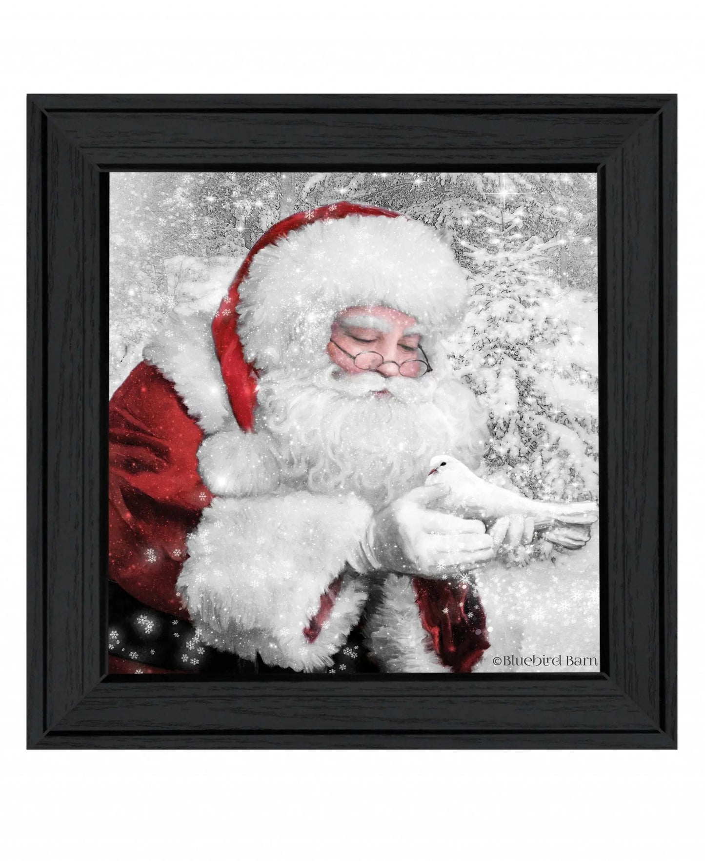 Santas Little Friends 4 Black Framed Print Wall Art Homeroots