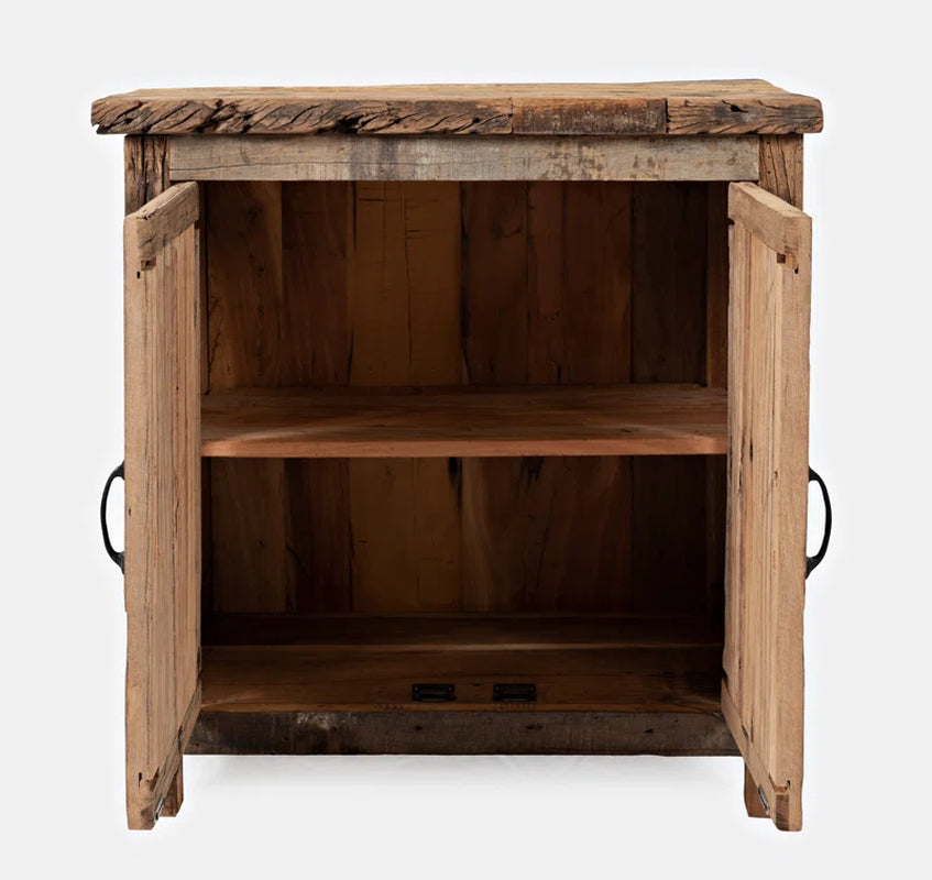 Solid Wood Rustic Industrial Accent Cabinet Dining Storage ShipItFurniture