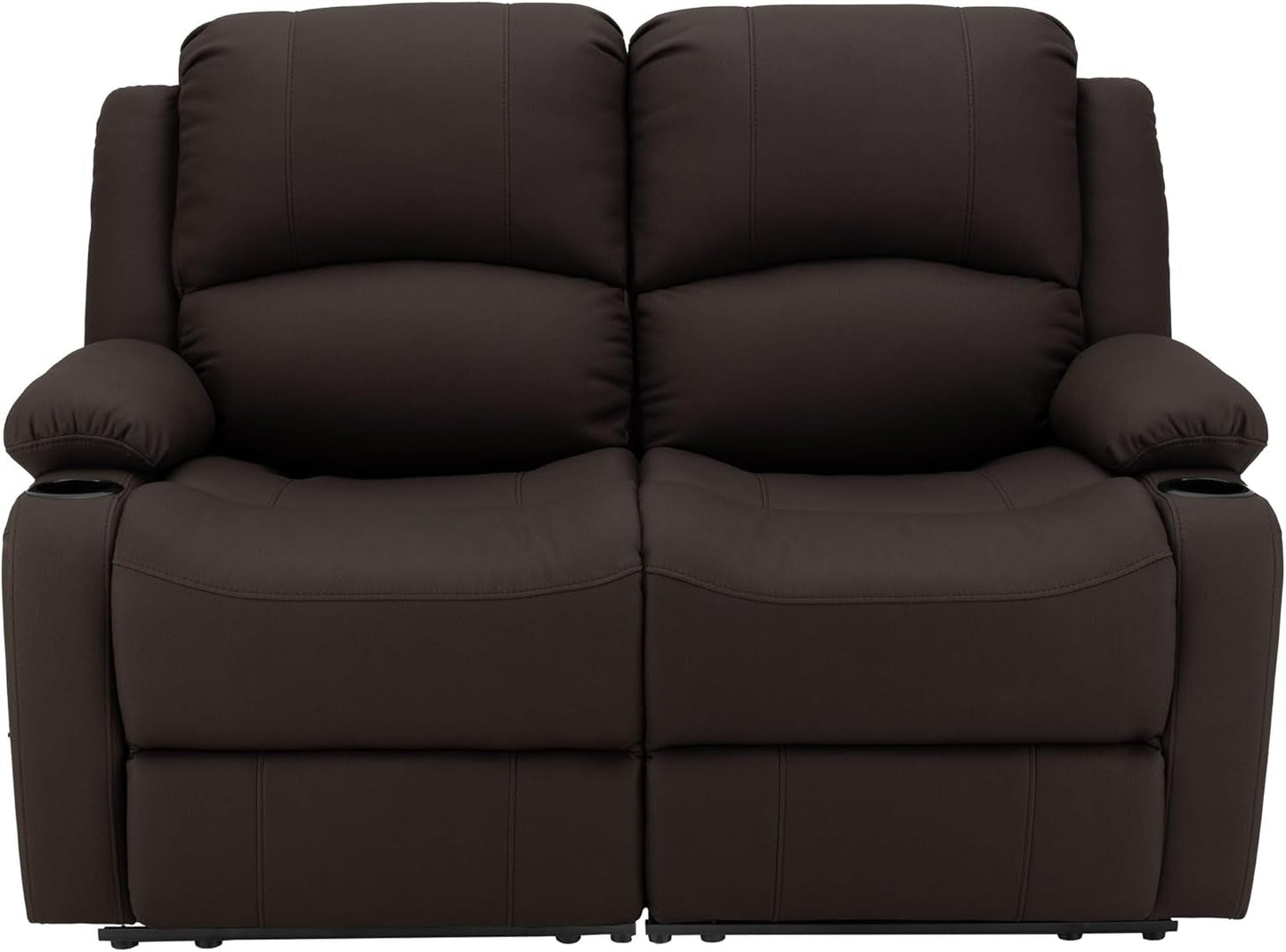 58" Wall Hugger Reclining RV Theater Seats | Double Recliner RV Sofa | RV Couch | Wall Hugger Recliner | RV Theater Seating | RV Furniture (Manual, Chocolate)-4