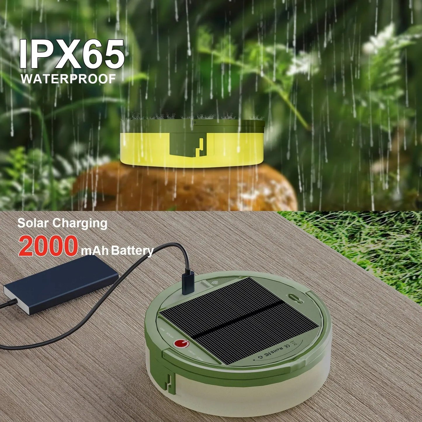 Solar & USB Camping String Lights - 32.8ft, 200 LED ﻿-3