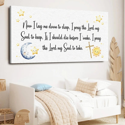 I Lay Me Down To Sleep Faith Sign Tailored Canvases