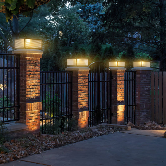 Solar-Powered Outdoor Post Lights For Garden Pathways-0