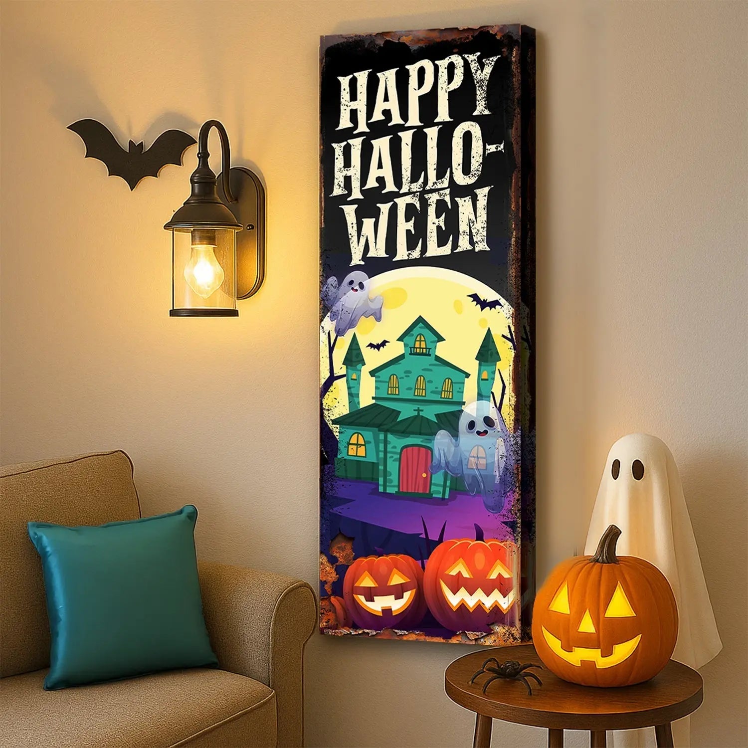 Halloween Welcome Sign Tailored Canvases