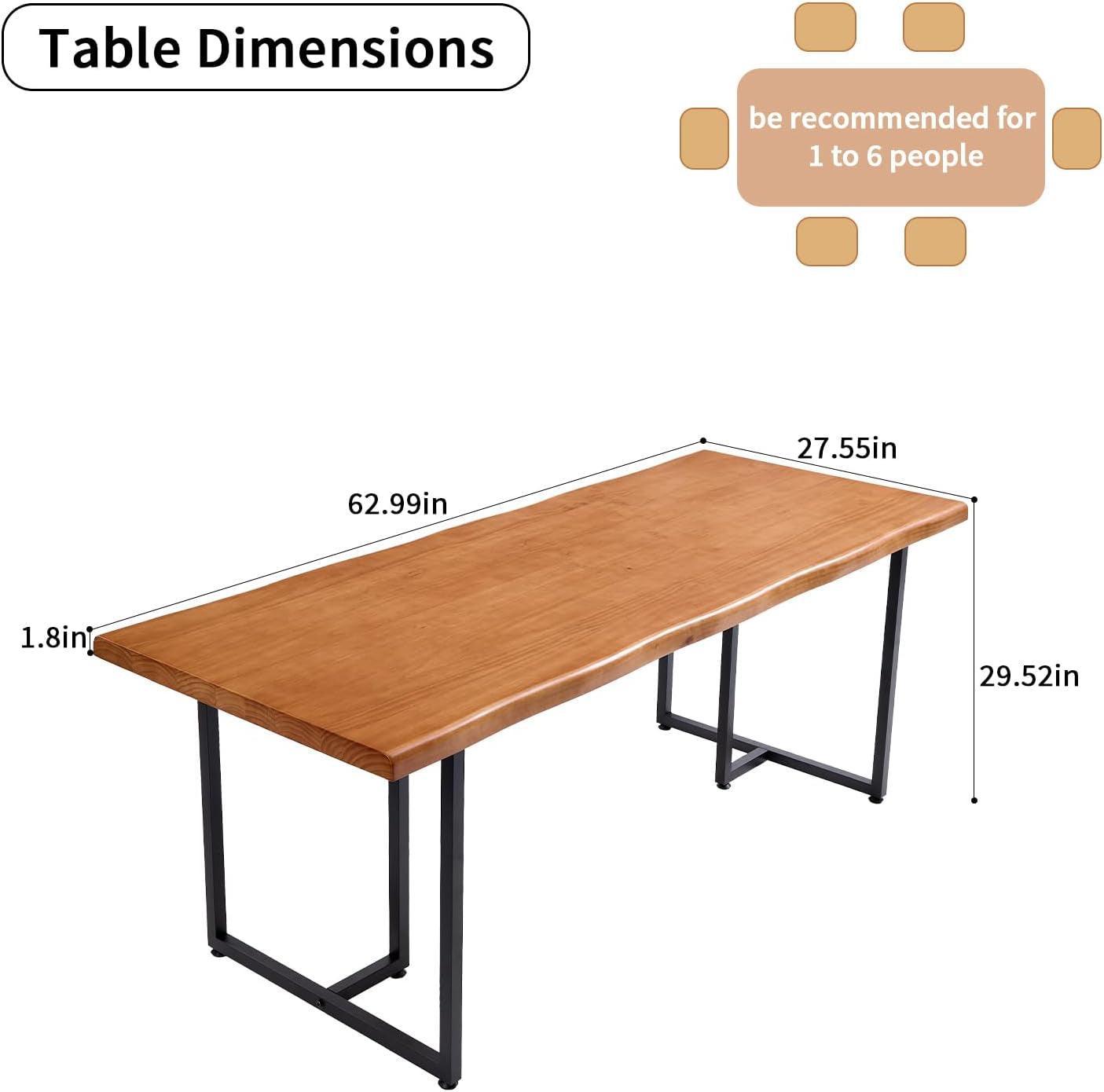 Solid Wood Desk For RestaurantOffice BrownFinish 62In ShipItFurniture