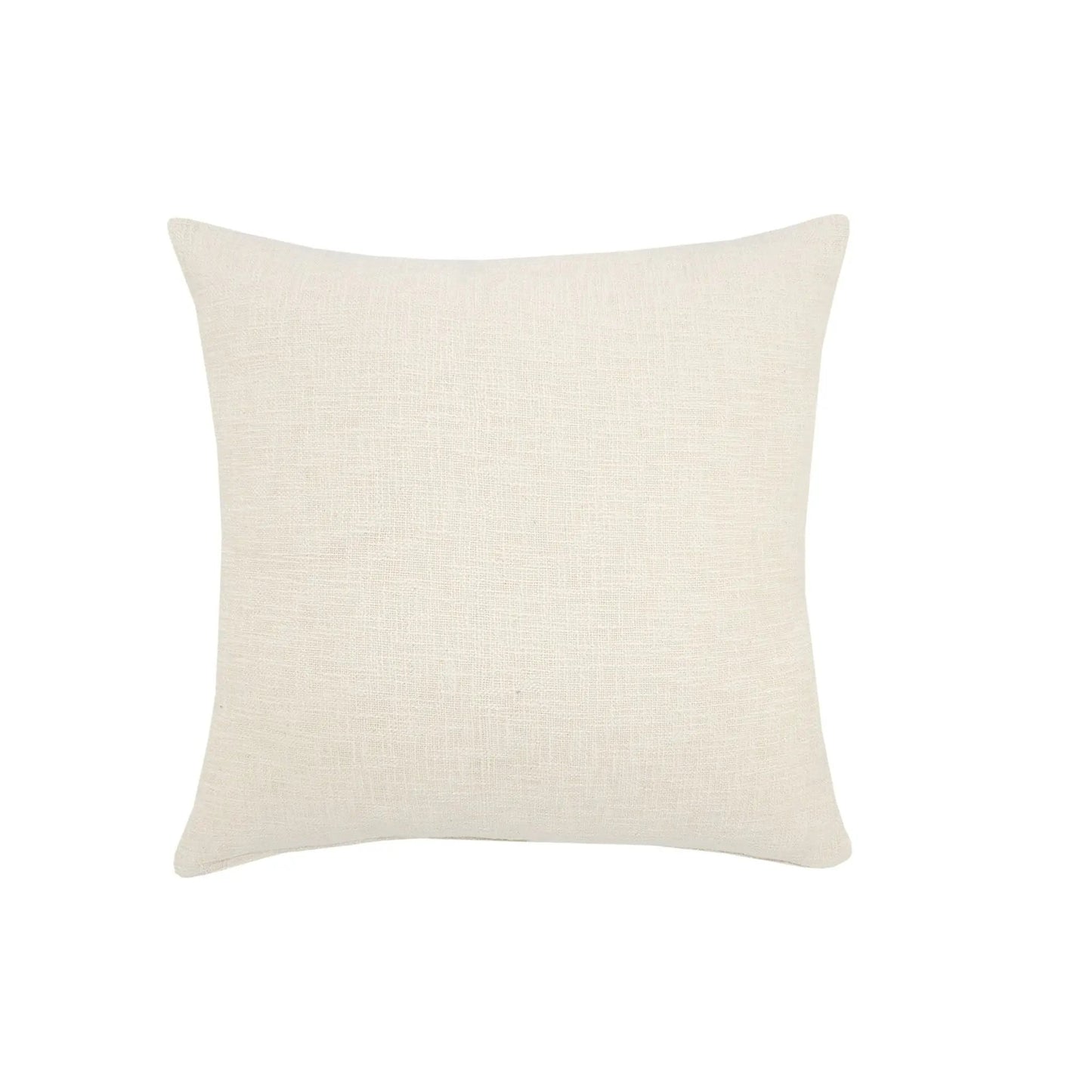 26" X 26" Ivory 100% Cotton Zippered Pillow Homeroots