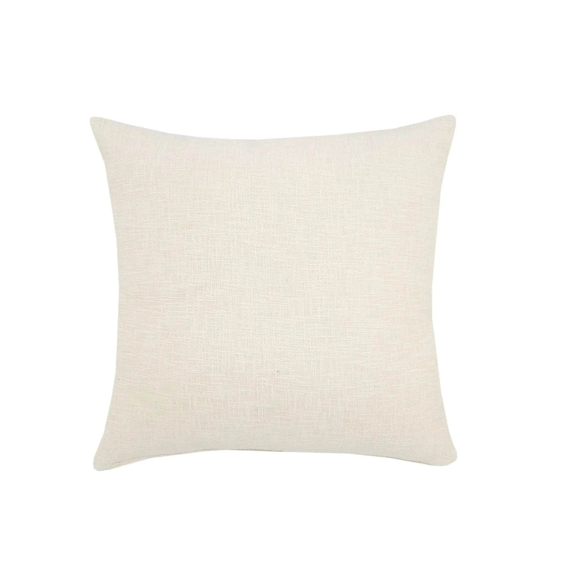 26" X 26" Ivory 100% Cotton Zippered Pillow Homeroots