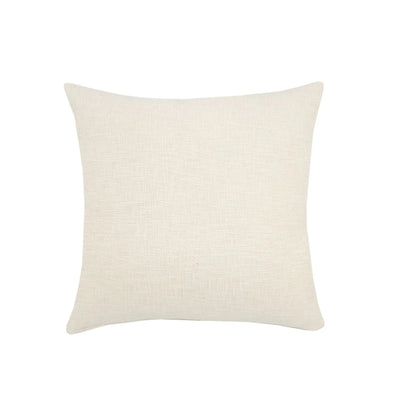 26" X 26" Ivory 100% Cotton Zippered Pillow Homeroots