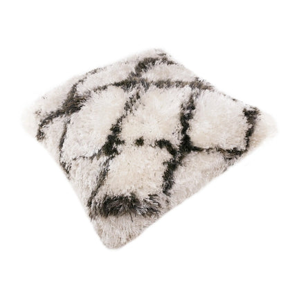 20" Black And White Fabric Geometric Throw Pillow Homeroots