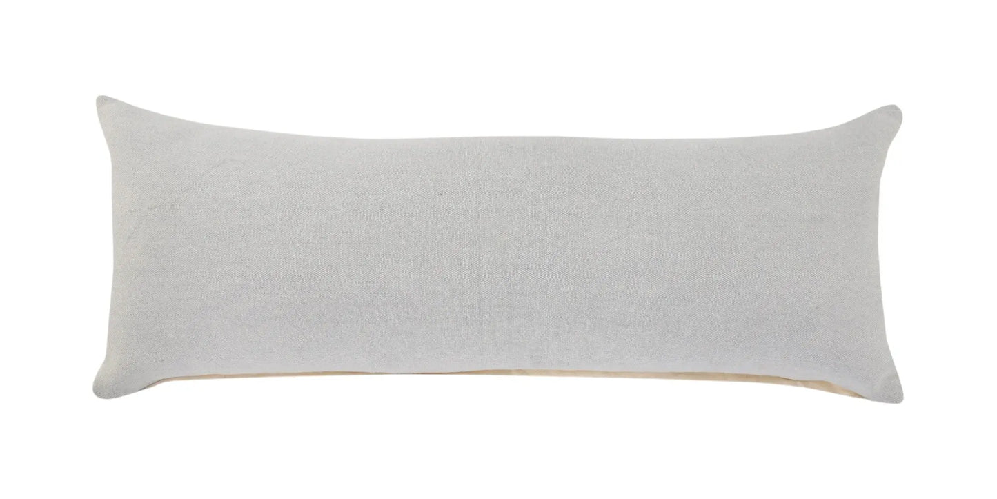 14" X 36" Light Gray Cotton Throw Pillow Homeroots